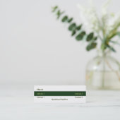 Green Strip Business Card Mini Visitenkarte (Stehend Vorderseite)