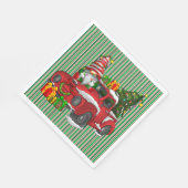 Green Strip Christmas Napkins Serviette (Ecke)