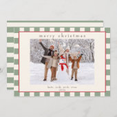 Green Strip Foto Card für Weihnachten (Vorne/Hinten)