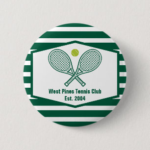 Green Strip Tennis Custom Country Club Button