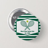 Green Strip Tennis Custom Country Club Button (Vorne & Hinten)