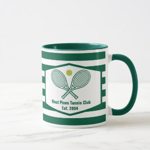 Green Strip Tennis Custom Country Club Tasse