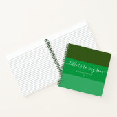 Green Stripe Buchstaben zu meinem Son Keepake Jour Notizblock (Innenseite)
