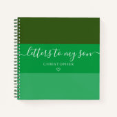 Green Stripe Buchstaben zu meinem Son Keepake Jour Notizblock (Vorderseite)