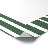Green Stripe Coquette Bachelorette Weekend Welcome Poster (Ecke)