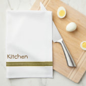 Green Stripe Custom Disc Teeküche Handtuch (Viertel Falte)