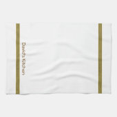 Green Stripe Custom Disc Teeküche Handtuch (Horizontal)