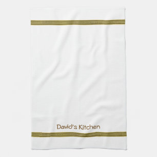 Green Stripe Custom Disc Teeküche Handtuch