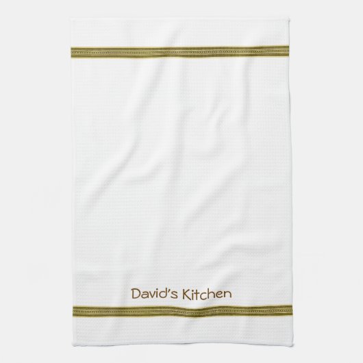 Green Stripe Custom Disc Teeküche Handtuch (Vertikal)