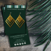 Green Stripe Earring Necklace Juwelier Display Car