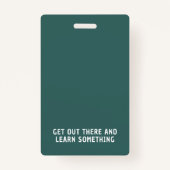 Green Stripe Homeschool Educator ID Badge Ausweis (Rückseite)