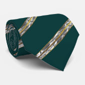 Green Stripe Necktie Krawatte (Gerollt)