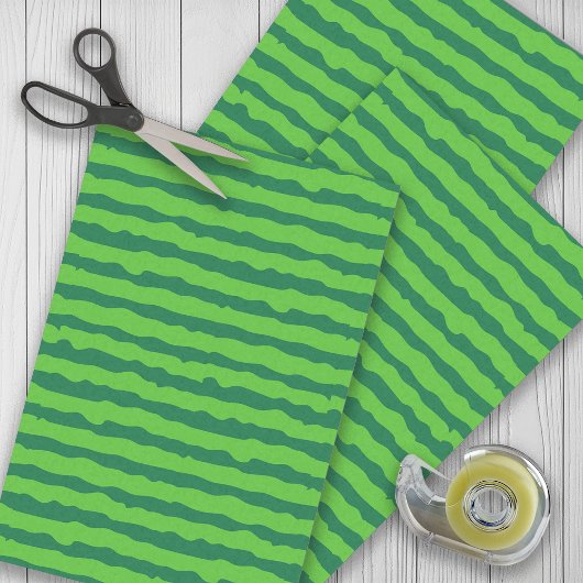 Green Stripe Watermelon Seidenpapier