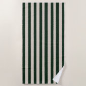 Green striped beach towel strandtuch (Vorderseite)