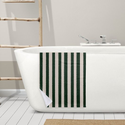 Green striped beach towel strandtuch
