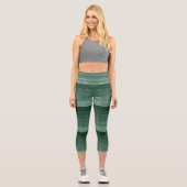 Green Striped Capri Leggings (Vorderseite)