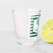 Green Striped Tennis Country Club Custom Schnapsglas (Links)