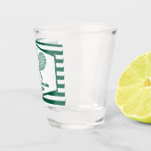 Green Striped Tennis Country Club Custom Schnapsglas (Rechts)