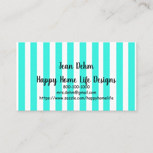 GREEN STRIPED Visitenkarte (Vorderseite)