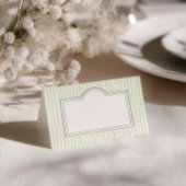 Green Striped Wedding Platzkarte