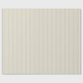 Green Stripes and Interlocking Zig Zags on Cream Geschenkpapier (Flach)