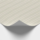 Green Stripes and Interlocking Zig Zags on Cream Geschenkpapier (Ecke)