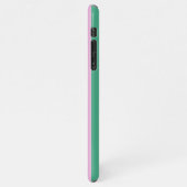 Green Stripes and Soft Pink iPhone 11 Pro Max Case iPhone Hülle (Linke Seite)
