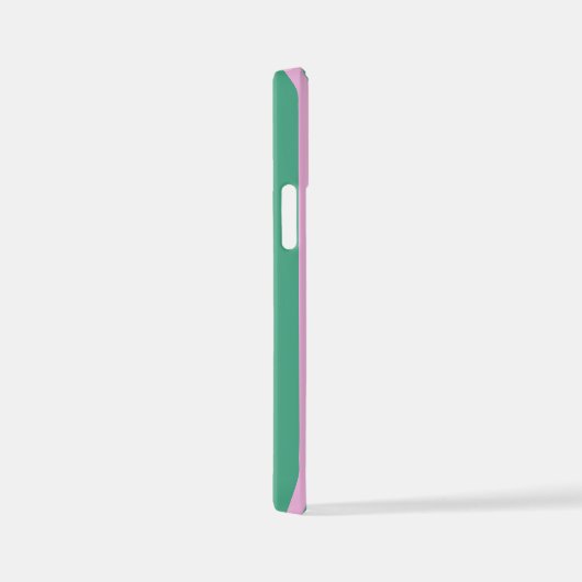Green Stripes and Soft Pink iPhone 12 Mini Case Hülle (Rechte Seite)