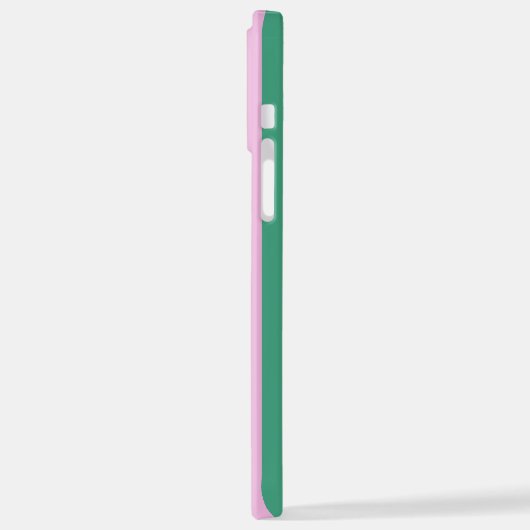 Green Stripes and Soft Pink iPhone 12 Pro Max Case Hülle (Linke Seite)