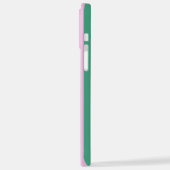 Green Stripes and Soft Pink iPhone 12 Pro Max Case iPhone Hülle (Linke Seite)