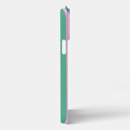 Green Stripes and Soft Pink iPhone 13 Pro Max Case Hülle (Rechte Seite)