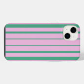 Green Stripes and Soft Pink iPhone 14 Plus case iPhone Hülle (Rückseite (Horizontal))