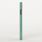 Green Stripes and Soft Pink iPhone XS Max Case Hülle (Rechte Seite)