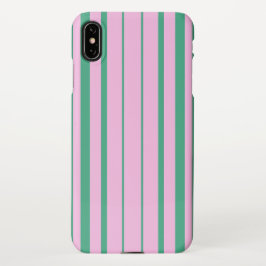 Green Stripes and Soft Pink iPhone XS Max Case Hülle