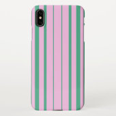 Green Stripes and Soft Pink iPhone XS Max Case iPhone Hülle (Rückseite)