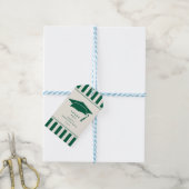 Green Stripes Custom Graduation Party Favor Geschenkanhänger (Mit Garn)
