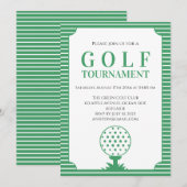 Green Stripes Golfturnier Einladung (Vorne/Hinten)