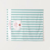 Green Stripes Logo Table Pop Up Shop Vendor Runner Wandteppich (Vorderseite (Horizontal))