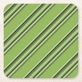 Green Stripes Muster Green Stripe Elegamt Rechteckiger Pappuntersetzer (Vorderseite)