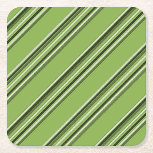 Green Stripes Muster Green Stripe Elegamt Rechteckiger Pappuntersetzer (Vorderseite)