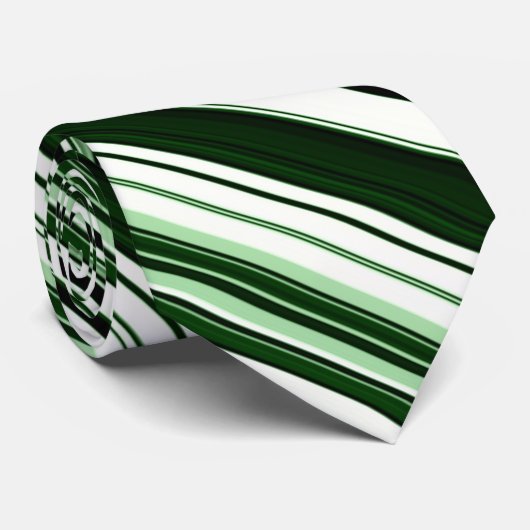 Green Stripes Neck Tie Krawatte (Gerollt)