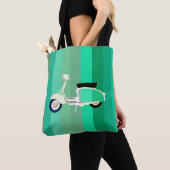 Green Stripes Retro Scooter Tote Bag Tasche (Von Nahem)