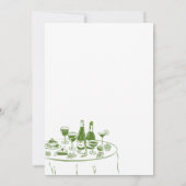 Green Stripes That's Amore Bridal Shower Einladung (Rückseite)