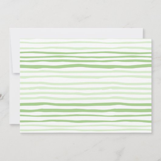 Green Stripes We Moved Y'all Moving Announcement Einladung (Rückseite)