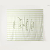 Green Stripes Wedding Wandteppich (Vorderseite (Horizontal))