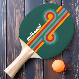 Green Striping Loop mit Namen Tischtennis Schläger