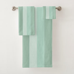 Green Striping Ombre Badhandtuch Set