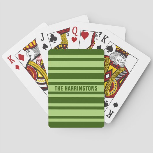 Green Strips individuelle Name Spielkarten (Rückseite)