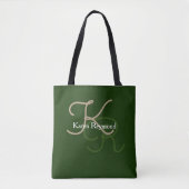 Green Stylish Monogram Tasche (Vorderseite)