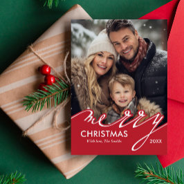 Green Stylish Script Happy Holidays Feiertagskarte